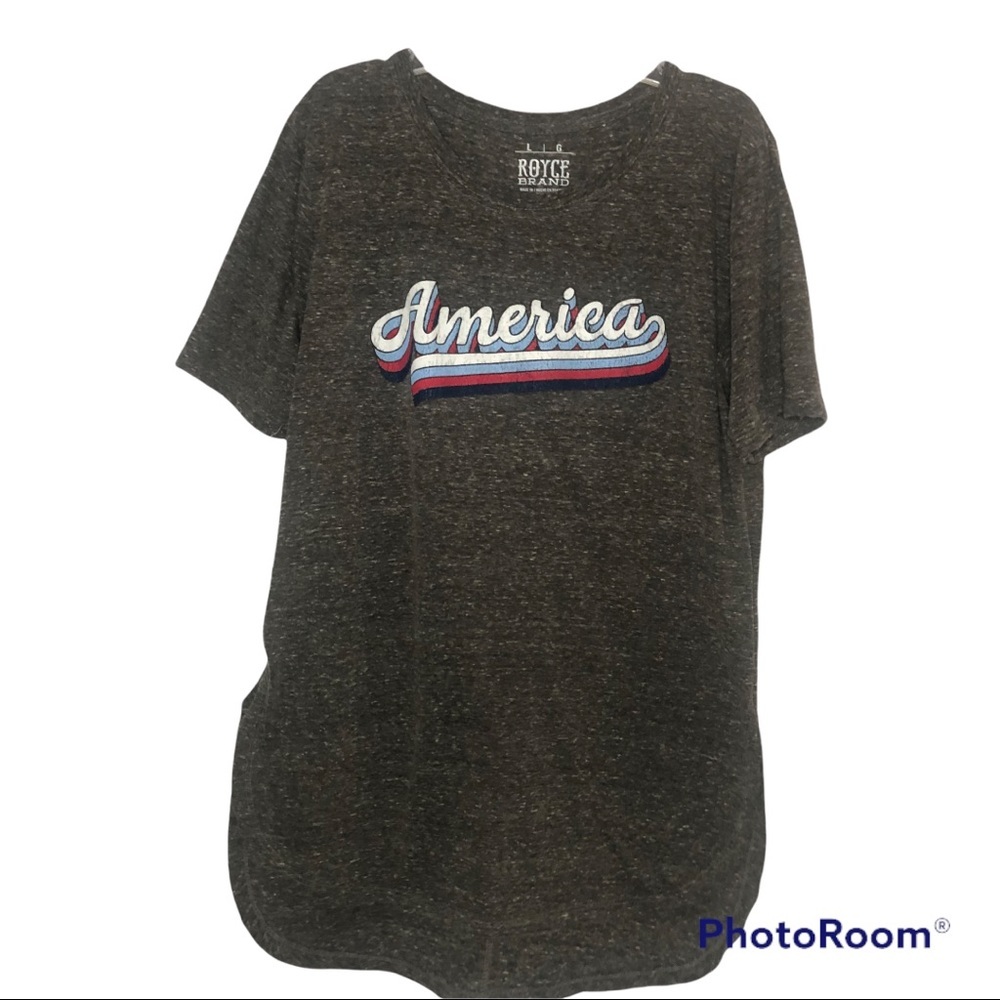 Royce Brand America Vintage Wash Hi-Low Tee Size Large
